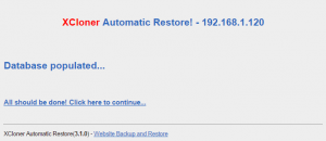 wordpress xcloner site restore 03