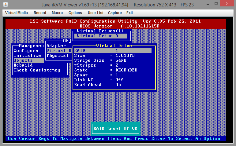 Замена диска RAID на Supermicro X9SCL-F 02